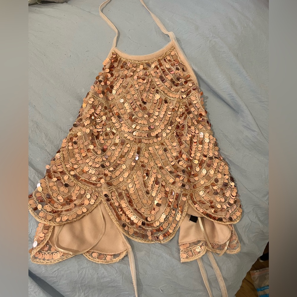 Sequin halter top